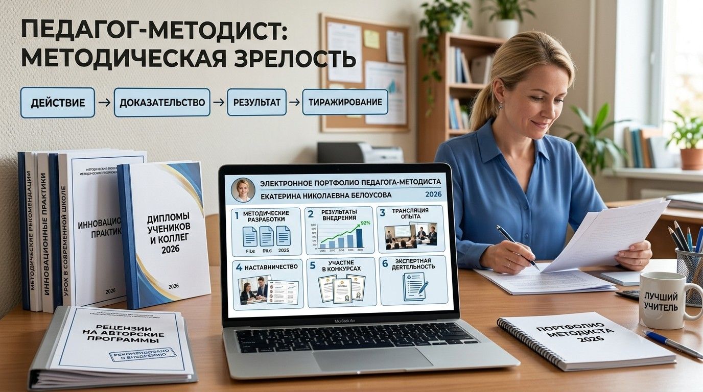 Как методисту составить портфолио для аттестации: структура и содержание